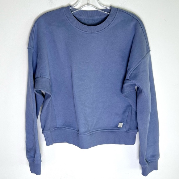 Vuori Restore Rib Crew Pullover Sweater in Blue Heron  Sz XS - Picture 2 of 7